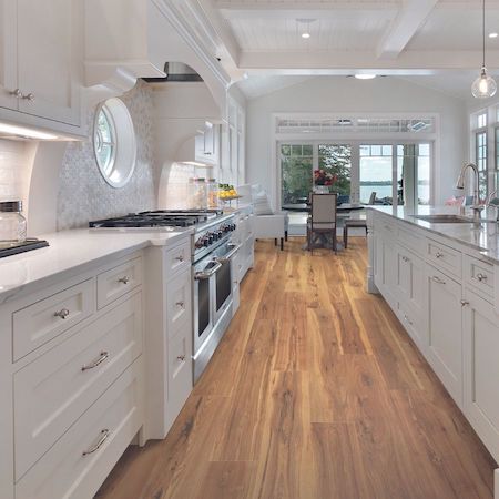 white quartz countertops in a kitchen